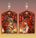 Holographic Double Sided Elden Stained Glass Keychains