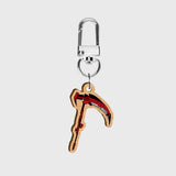 Red Scythe 1.5inch Synthetic Wood Keychain